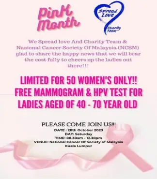 Pink Month mammogram campaign poster