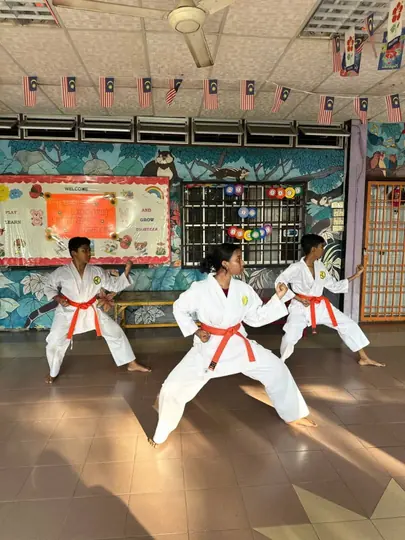 Karate training