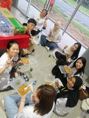 Volunteers at a blood donation drive